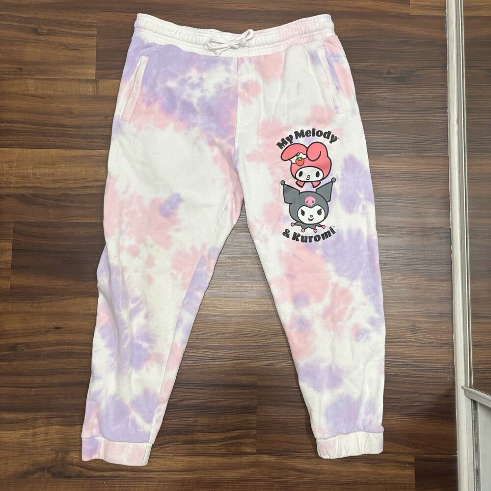 Hot Topic Sanrio Juniors Sz Large My Melody Kuromi Pastel Wash Sweatpants